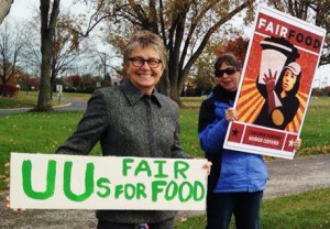 Sue Carter (right) sporting the new Fair Food poster