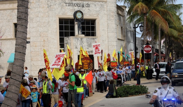 500+ marchers wind through Palm Beach's Worth Avenue last Saturday